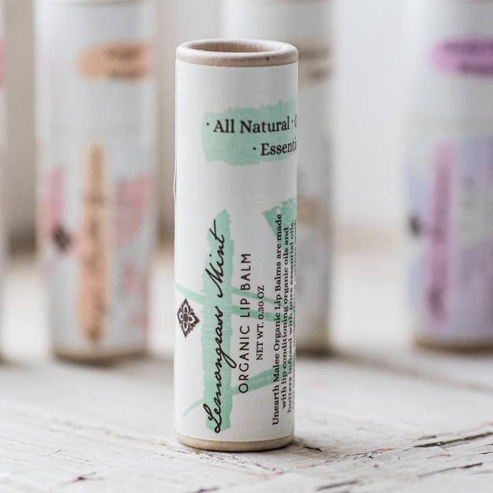 Unearth Malee - Wholesale Lip Balm - Lemongrass Mint Organic Lip Balm0
