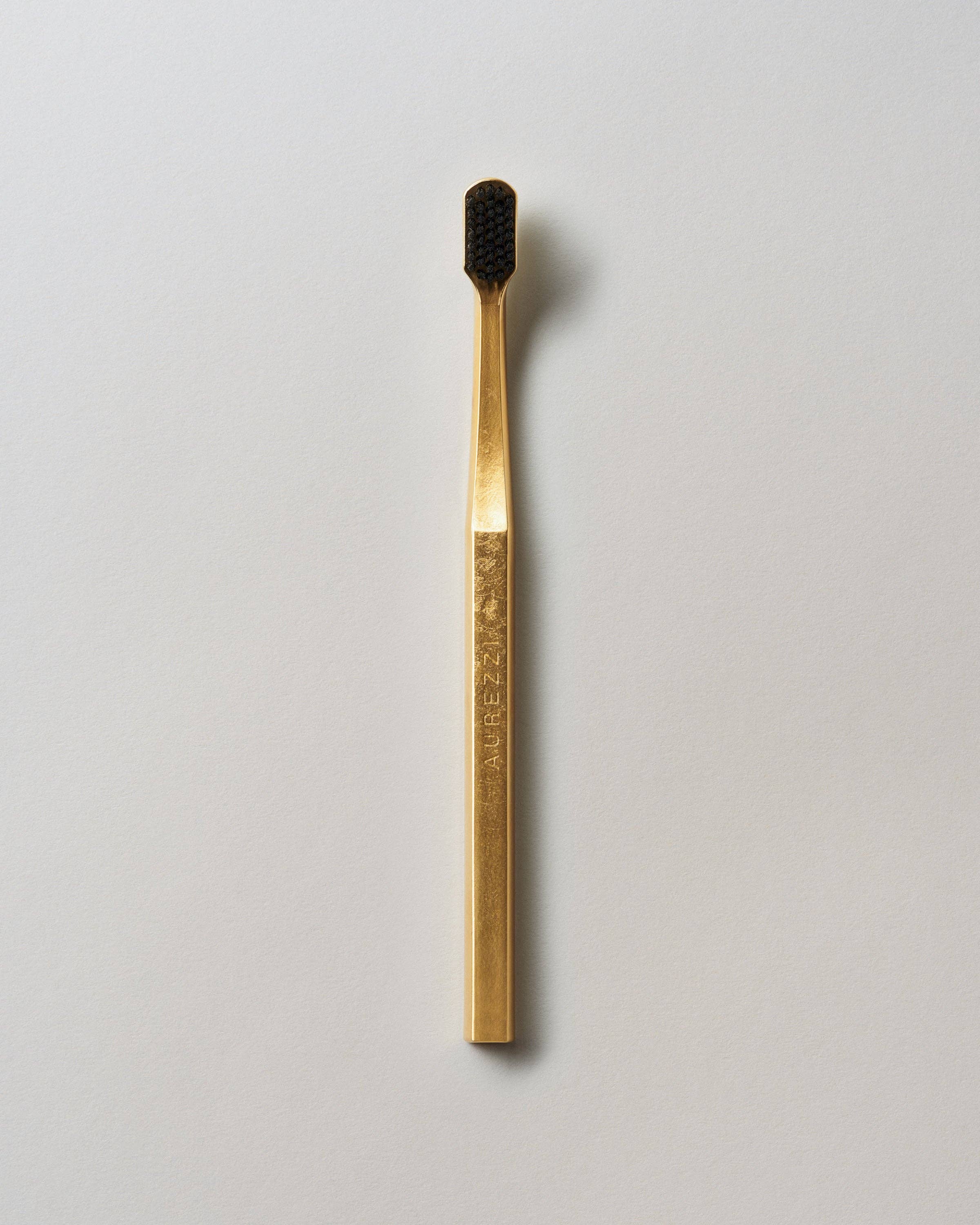 Gold Black K Gold Plated TOOTHBRUSH GOLD/BLACK for wholesale on Faire