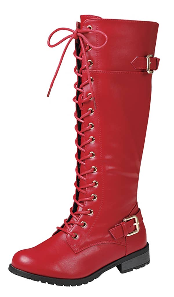 Stella Shoes – wholesale Stövlar - Dam – kn-mango-27 SPÄNNE SNÖRADE KNÄHÖGA STÖVLAR2