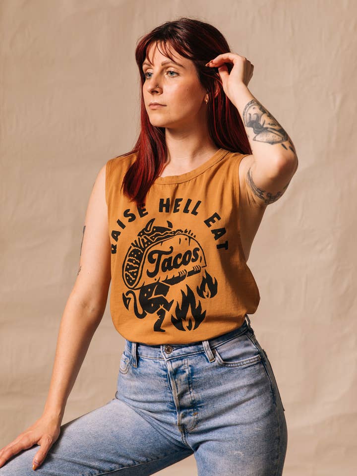 Hæv helvede spise Tacos muskel Tee for engroshandel hos Pyknic