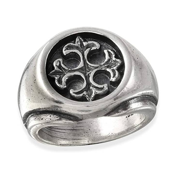 Cross Insert Sterling Silver Ring for wholesale by agrock-usa.com