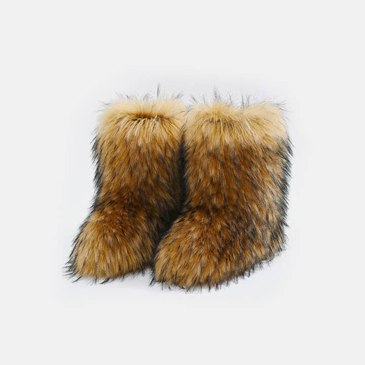 Beyond Apparel - Wholesale Boots - Women's - Thermal Fuzzy Platform Boots