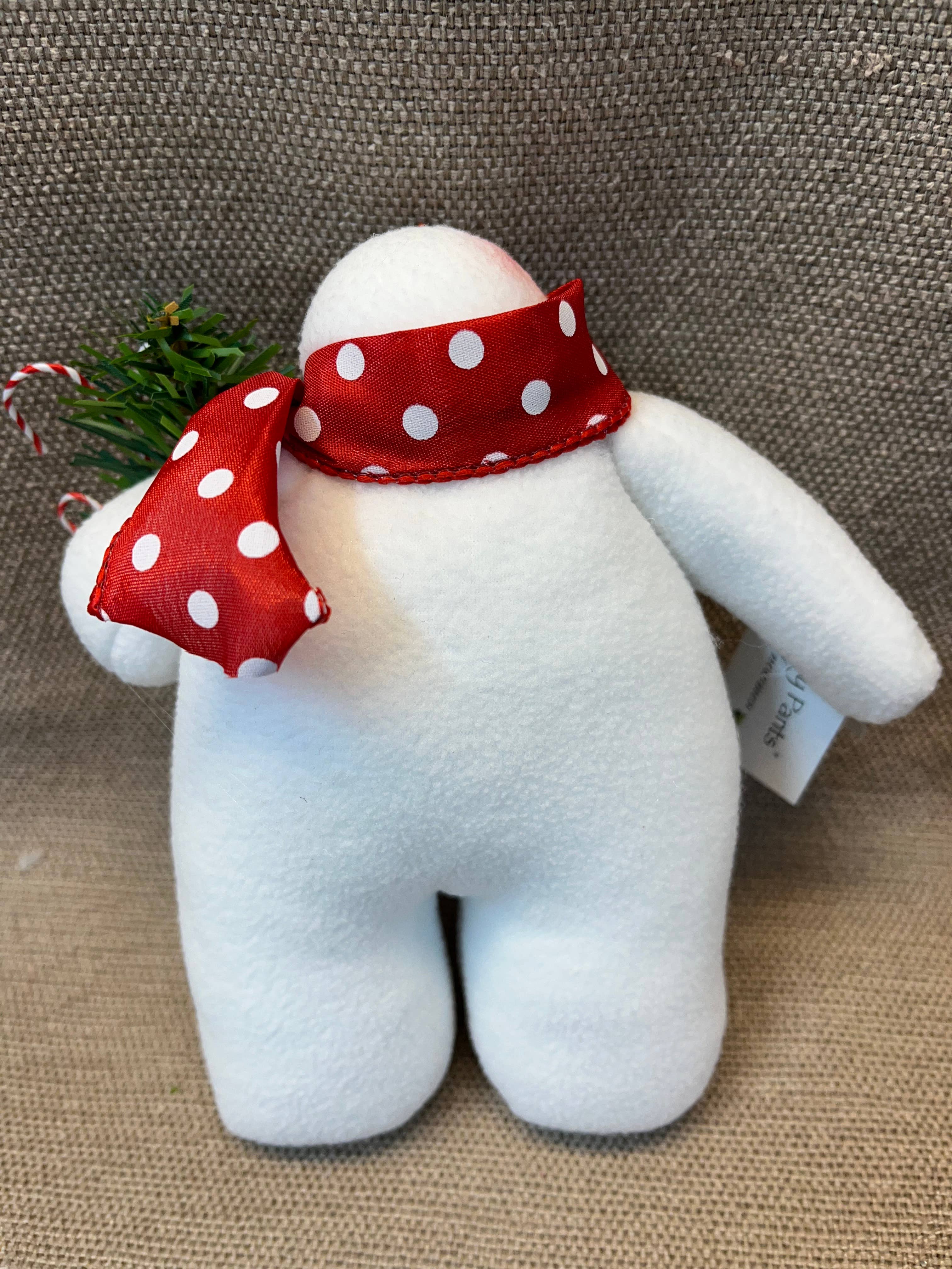 Sandy Pants Snowmen – Großhandel Weihnachtsschmuck – Schneemann mit Fleecefüllung _Sandy Pants Classic_Candy Cane1