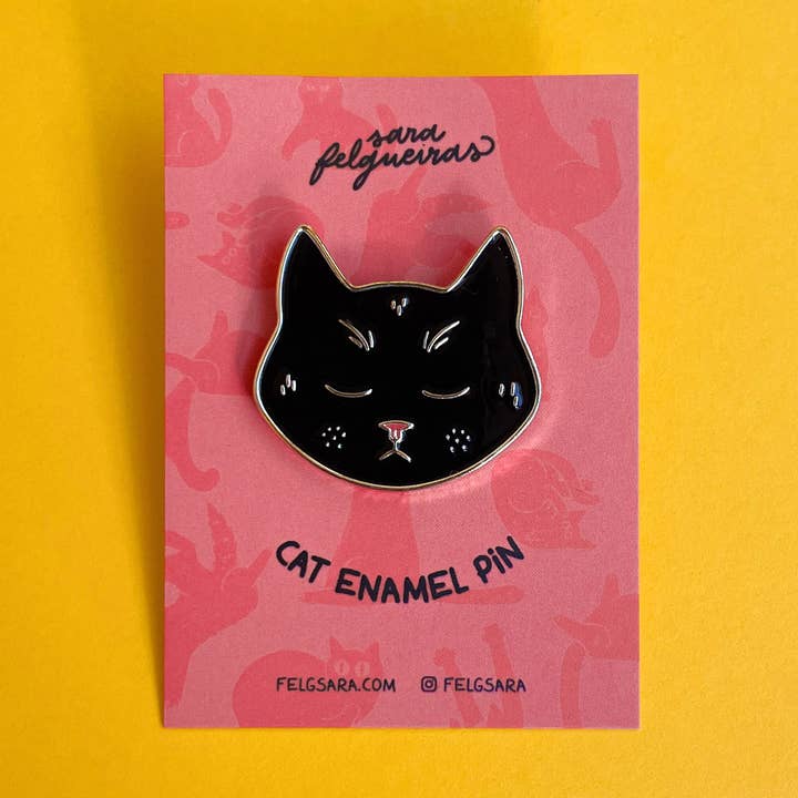 "Black Cat" Enamel Pin for wholesale by felgsara