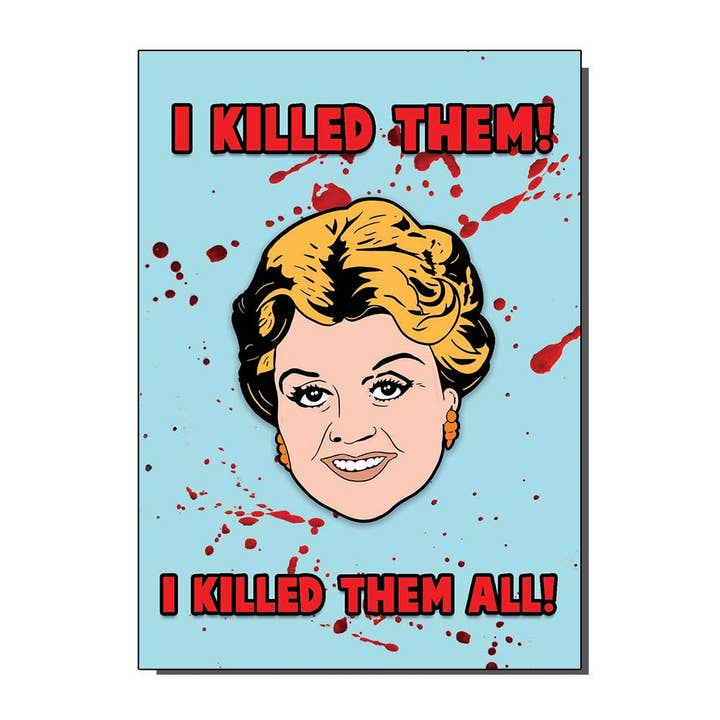 BYG009 I killed them all Greetings Card (pack of 6) for wholesale by Bite Your Granny