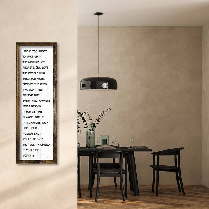 Jarmz Designs - Wholesale Sign - TIMBERLAND FRAME LIFE IS TOO SHORT2