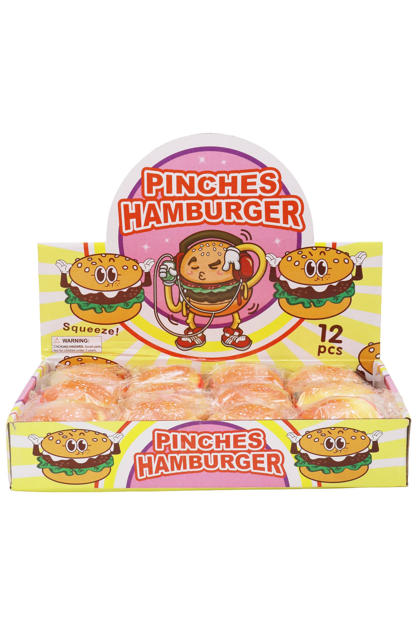 AS SHOWN Realistic Hamburger Fluffy Slime Filled Squishy for wholesale on Faire2