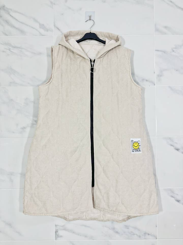 Chaqueta de terciopelo sin mangas de longitud media para venta al por mayor de ZAFA PARIS