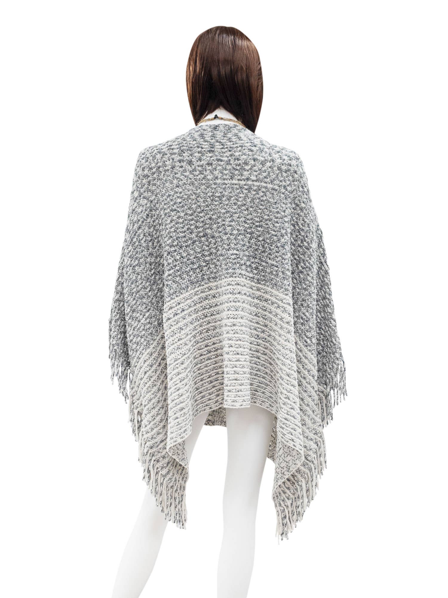 Raj Trading & Imports (USA) Inc. - Wholesale Poncho - Women's - Delaney Soft Knit Tassel Poncho2
