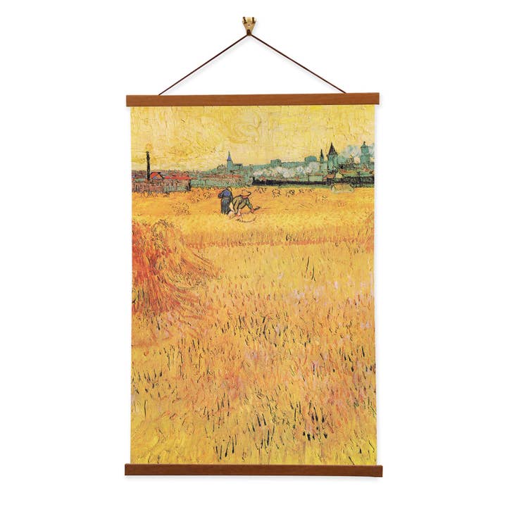 Champ de blé - Vincent van Gogh - Toile murale encadrée pour la vente par Vintage Banners