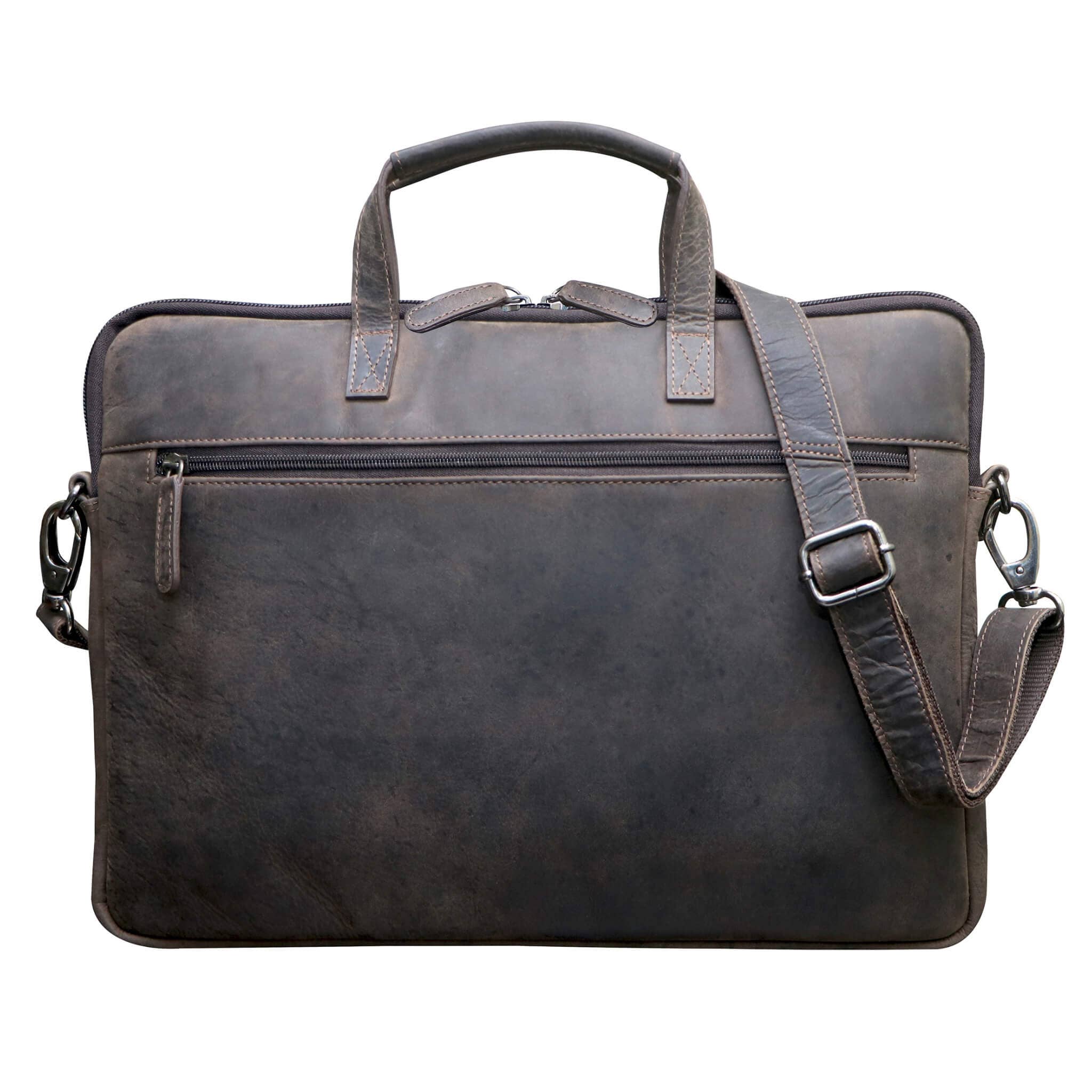 Greenwood - Wholesale Laptop Bag - Unisex - Fred Laptop Bag 13 Inch Leather with Detachable Shoulder Strap Macbook Air Sleeve11