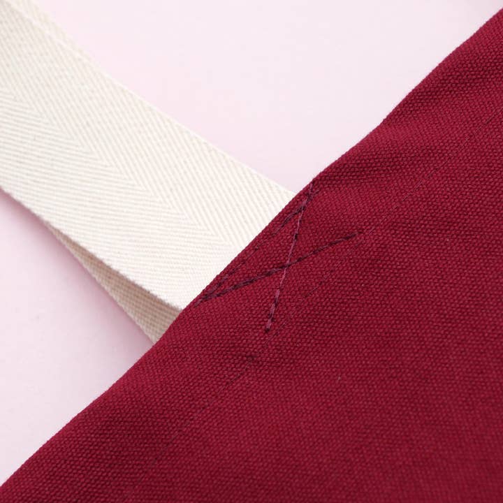 Alphabet Bags – wholesale Tote bag – Women's – Books & Snacks - Burgundy Canvas Tote Bag4