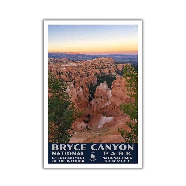Affiche du parc national de Bryce Canyon-WPA (Sunset Point) - WS pour la vente par Just Go Travel Studios