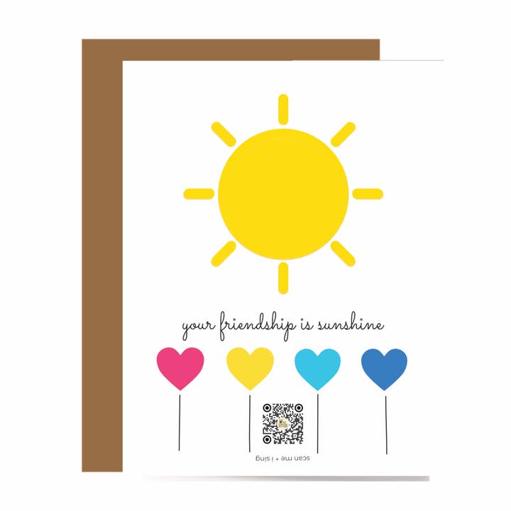 Your Friendship Is Sunshine - Original Music QR Code Card for wholesale by Smile Songs