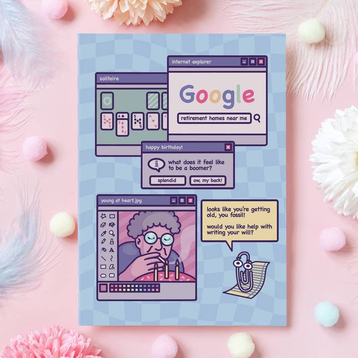 Mona Mauve • Silly Art! – wholesale Födelsedagskort – Boomer | Roligt, oförskämt och stötande födelsedagskort1