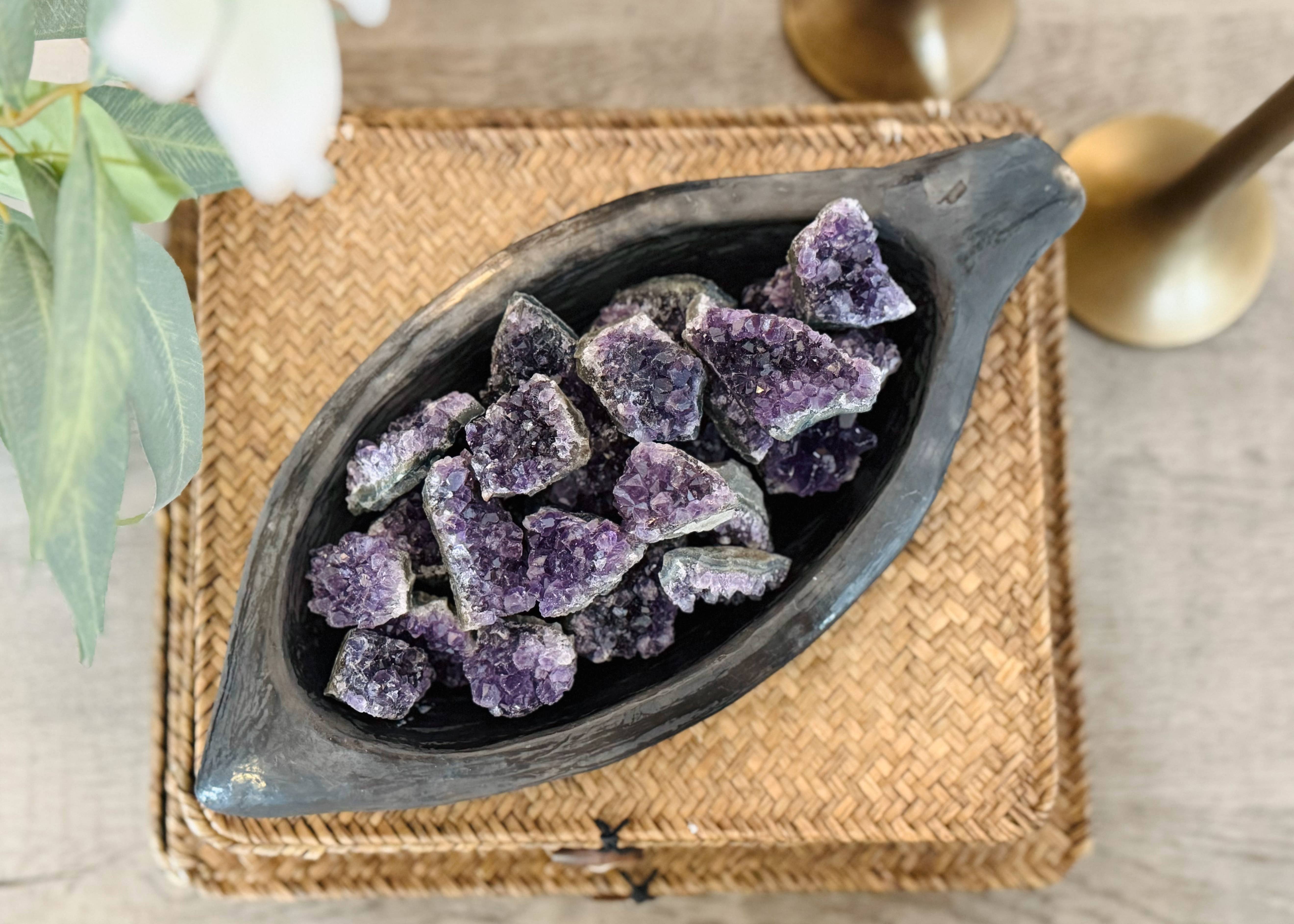 Yellow Tree Company - Wholesale Spiritual Stone/Crystal - Amethyst Clusters Flat AAA Quality – 8-12 Pieces3