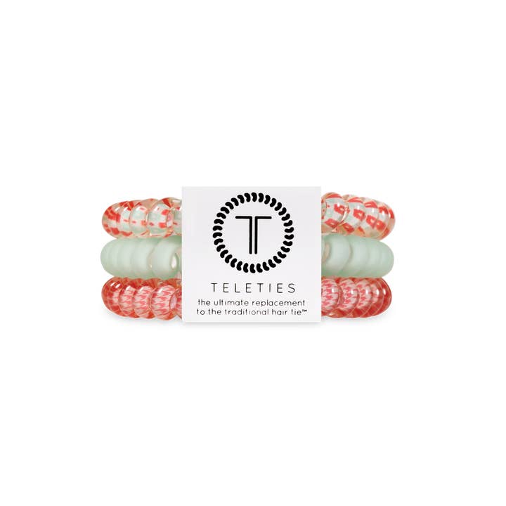 TELETIES - Wholesale Hair Tie - Spiral Hair Coil | Small | Calming Coral