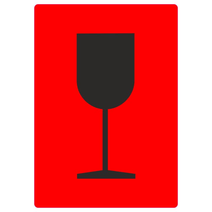 Packaging marking - Fragile/Glass for wholesale by Blitzpfeil24 by Jahn Industrieschilder/Etiketten GmbH