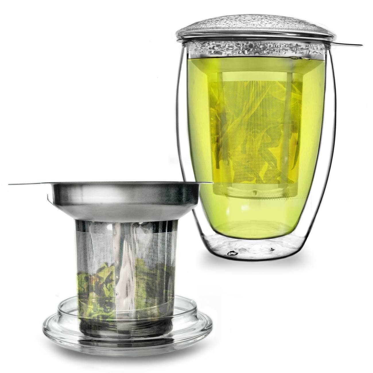 Creano - Vendita all'ingrosso Tazza da tè/caffè - Bicchiere termico a doppia parete con filtro in acciaio inox integrato 400 ml5