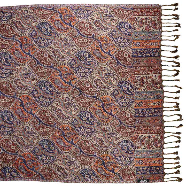 Tribal Trade GmbH - Wholesale Scarf - Unisex - Pashmina Style Floral Waves Scarf 210x70cm 03 Ethnic Scarf3