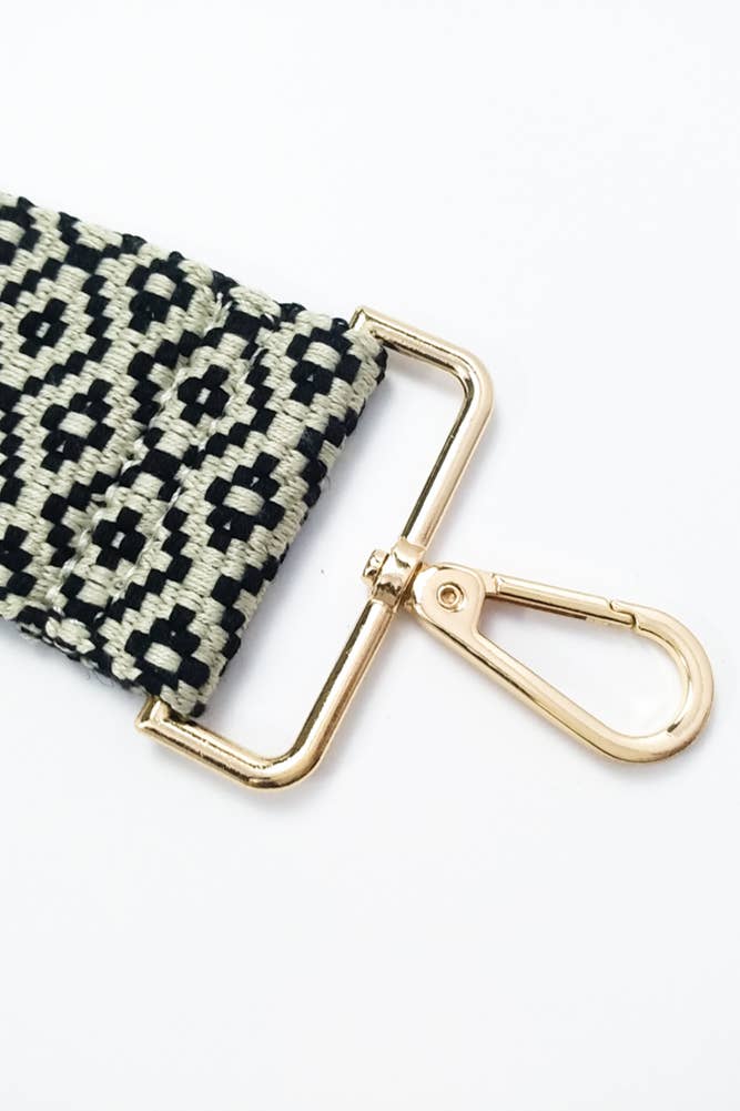 Hana - Vente Sangle pour sac – femme - Bandoulière pour sac à motif géométrique4