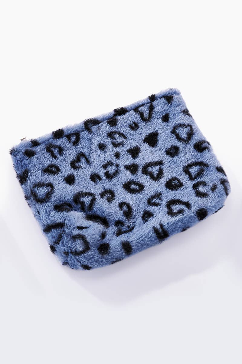 BYREN | ÉLINE L'ATELIER – Großhandel Kosmetiktasche – Damen – Kunstfell-Tasche mit Leopardenmuster CY225-228JH2