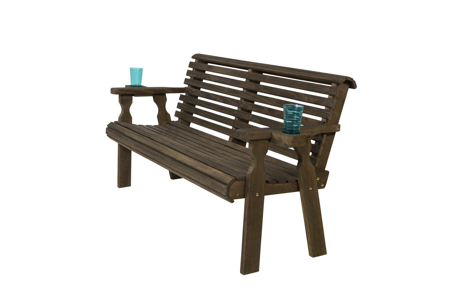 The Porch Swing Company - Wholesale Bench - Amish Casual Roll Back 5 Foot Treated Wood Outdoor Bench11