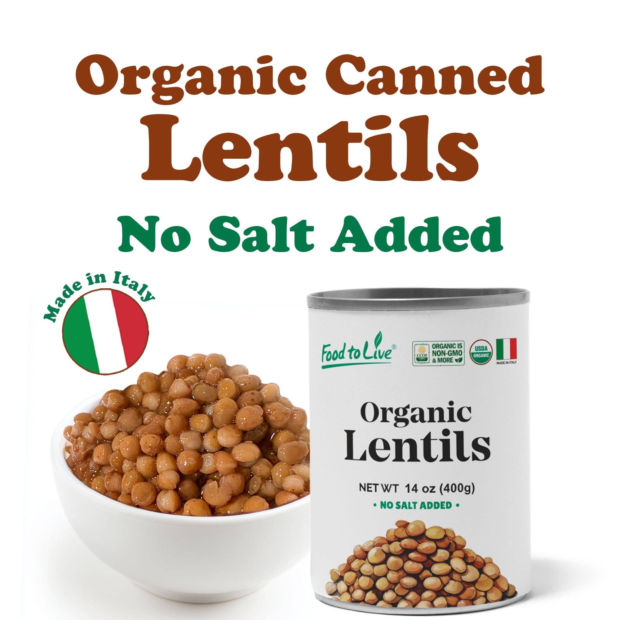 Food To Live - Vendita all'ingrosso Fagioli - Lenticchie in Scatola Biologiche – Non Salate, Non-OGM, Vegane – di Food to Live2