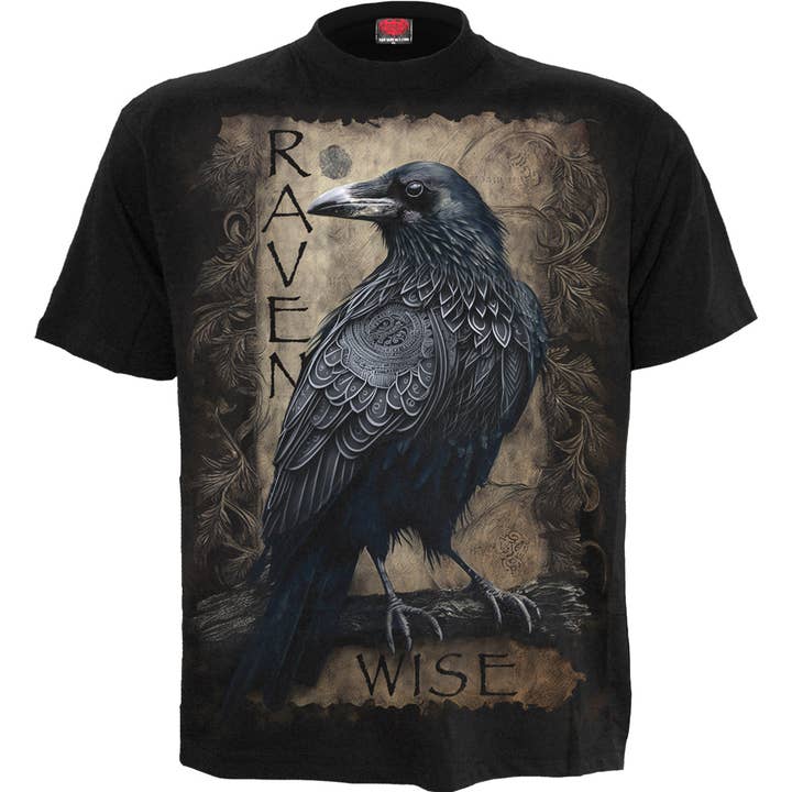 RAVEN WISE - T-Shirt Black for wholesale by Spiral