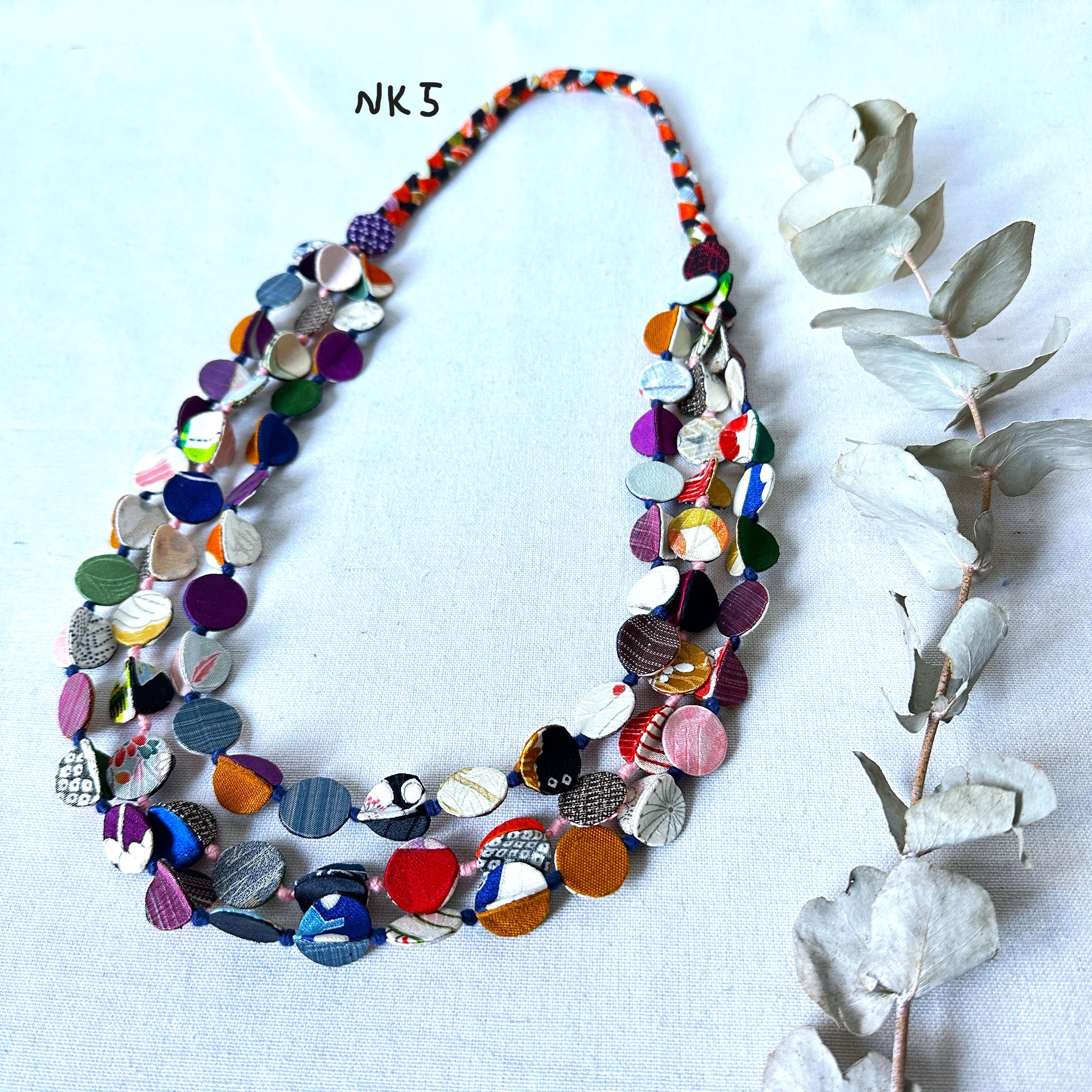 Sophie Silks - Vente Colliers plastrons - Collier kimono en corde à trois brins5