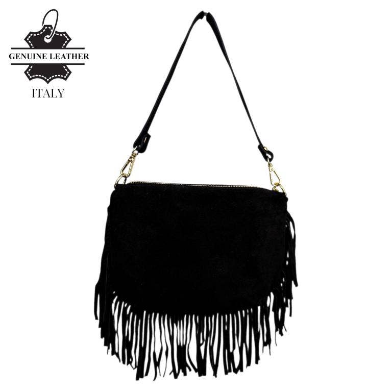Chenson & Gorett – wholesale Shoulder bag – women's – Italian Suede Crossbody Bag with Fringes. Promo 580350