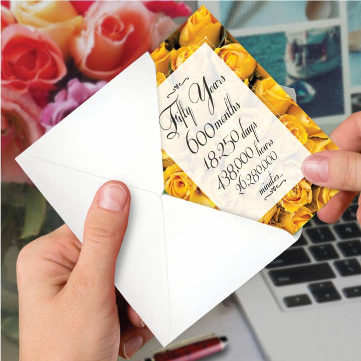 NobleWorks - Venta al por mayor Tarjetas de aniversario - Tarjeta de aniversario: recuento de 50 años2