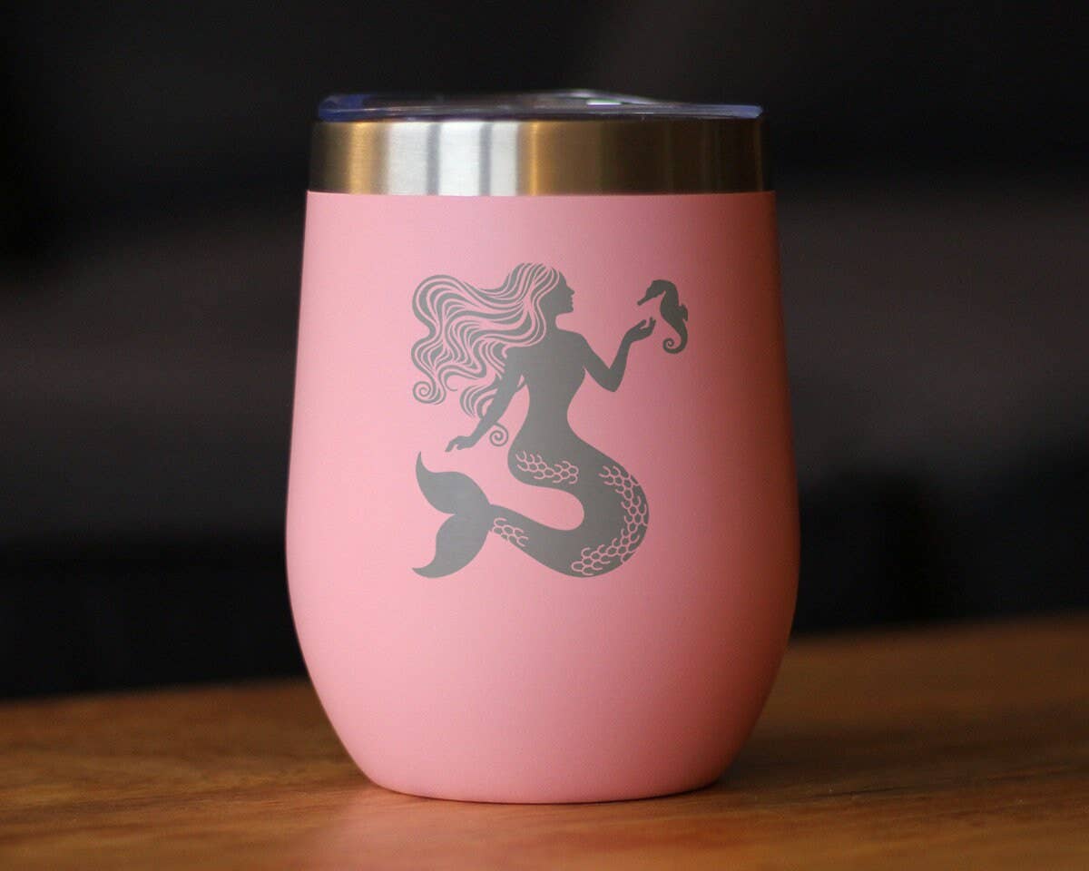 bevvee - Wholesale Insulated Mug/Tumbler - Mermaid Insulated Wine Tumbler - Beach Gifts and Decor0