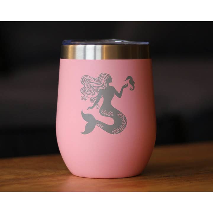bevvee - Wholesale Insulated Mug/Tumbler - Mermaid Insulated Wine Tumbler - Beach Gifts and Decor