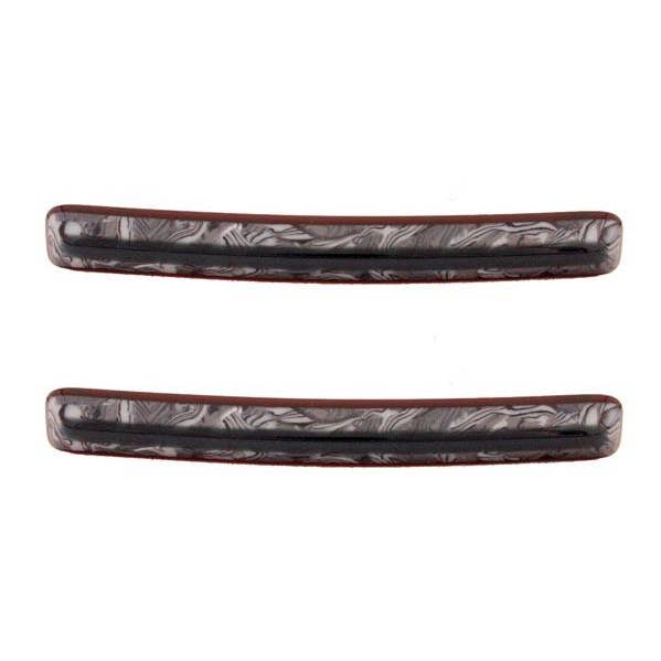 CARAVAN J NAHON IMPORT - Wholesale Barrette - Women's - Handmade Dome Magali Barrettes in Assorted Colors (Pair) 653-2