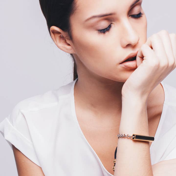 Bicolor Tube Adjustable Bracelet for wholesale by Viviane Guenoun