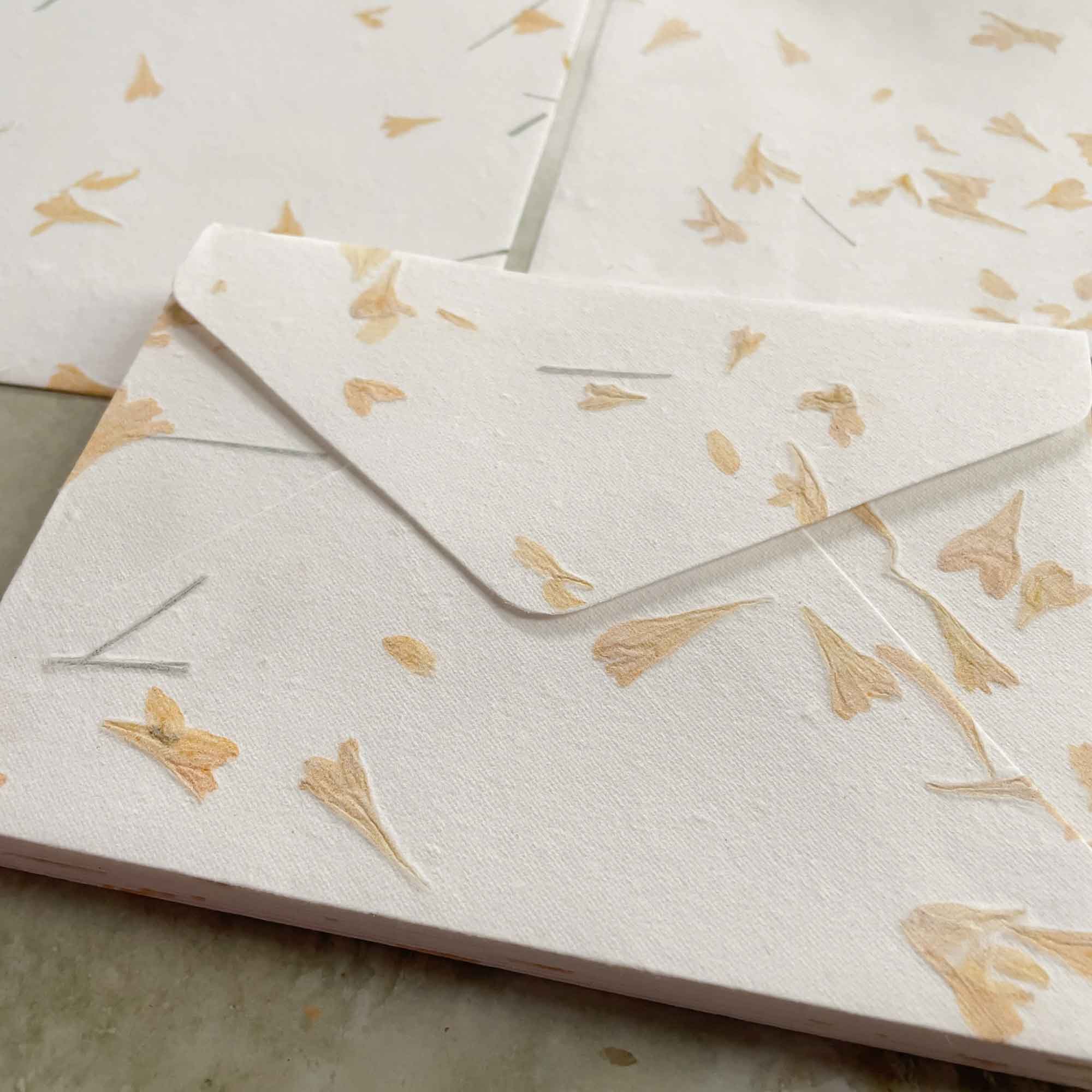 The Natural Paper Company – wholesale Stationery/notecard set – Gaillardia - Flower Handmade Paper and Envelopes | Recycled 4