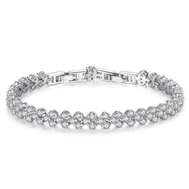 Silver Tennis Bracelet,Diamond Bracelet,Bracelets & Bangles for wholesale by Gaia Fashion Inc