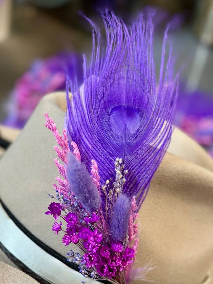 Floral & Feather Hat Pins for wholesale by Palms Over Pines