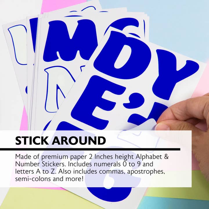BAZIC Products - Wholesale Sticker - Kids & Baby - Alphabet & Number 2" Classic Color (10 SHEETS)2