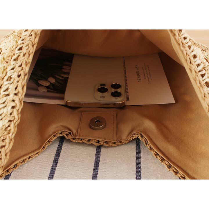 Wholesalesir - Wholesale Beach Bag - Fashionable Straw Woven Bag Vacation Commuting Shoulder Bag
