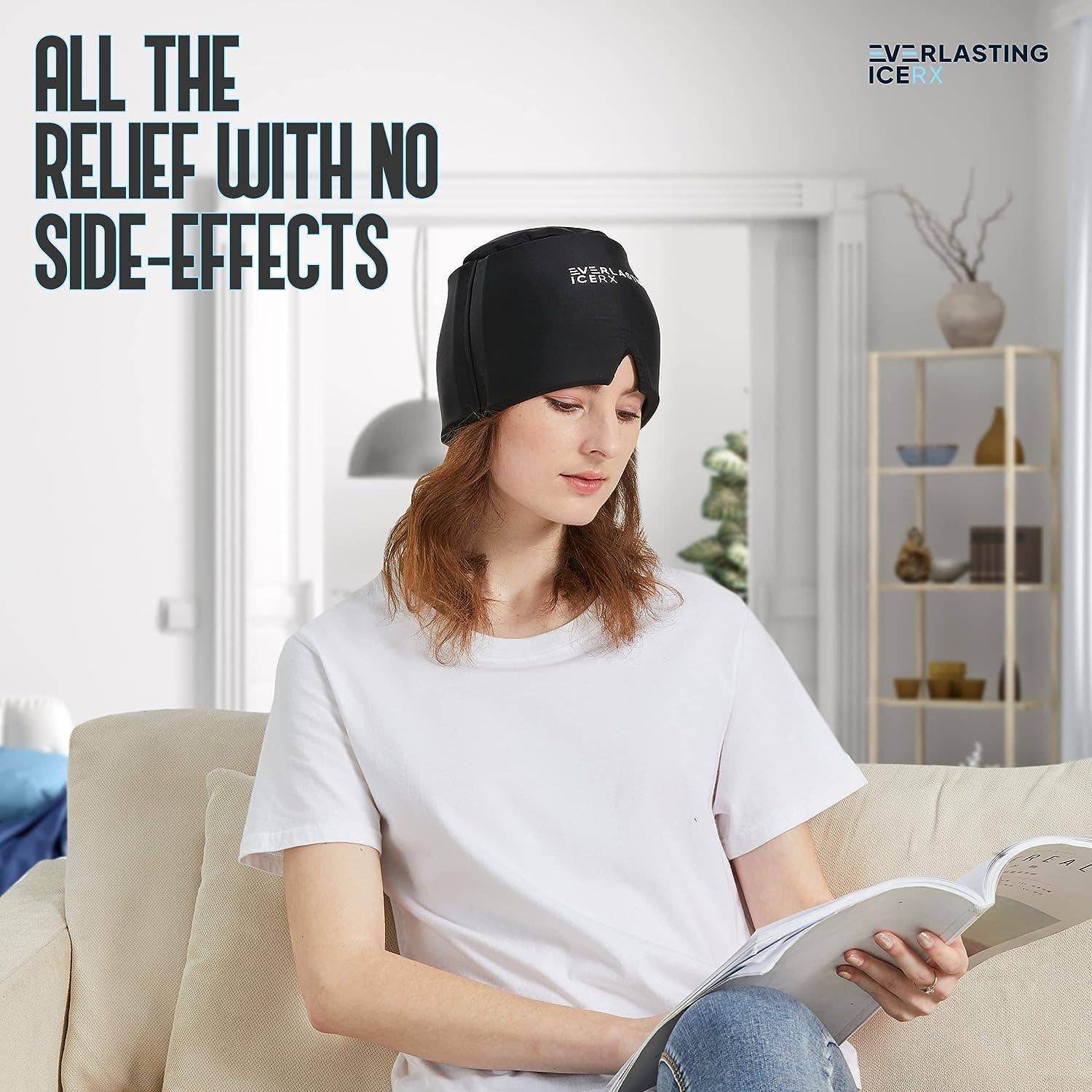Everlasting Ice RX - Wholesale Hot/Cold Compress - Form Fitting Gel Ice Headache Relief Hat - Cold Therapy Head5