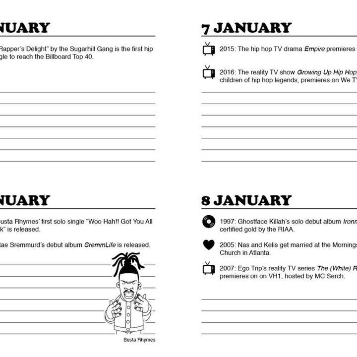 SCB - Wholesale Journal/Diary - Hip Hop Journal: A Daily Planner