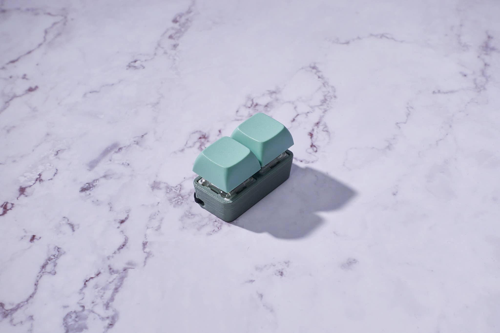 Strudel3D - Wholesale Fidget Toy - Kids - 2 Key Mechanical Keyboard Fidget Keychain - Two-Tone Series0