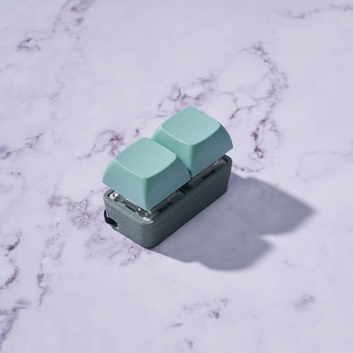 Strudel3D - Wholesale Fidget Toy - Kids - 2 Key Mechanical Keyboard Fidget Keychain - Two-Tone Series0