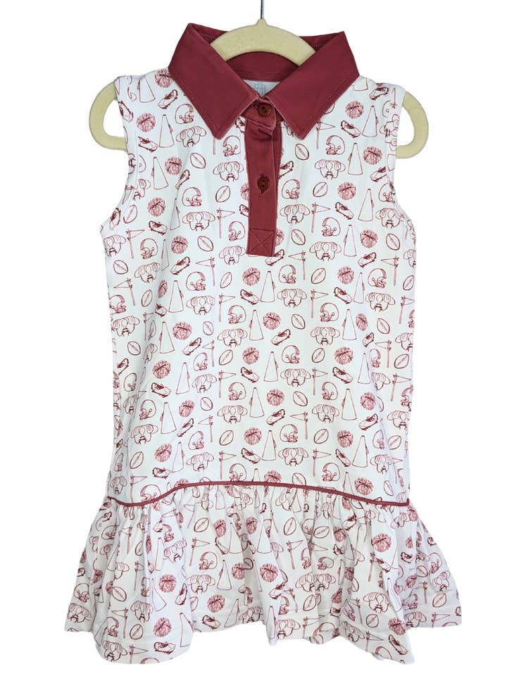 Tiny Tailgaters - Maroon Edition - Girls Dress for wholesale by Ann Reeves Kids