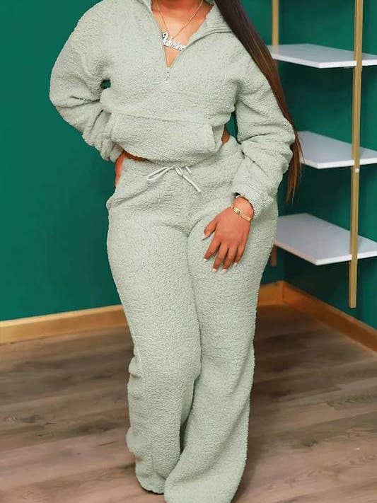 Fashion Combination - Wholesale Top & Skirt Set - Women's - polar fleece jacket top and pants set1