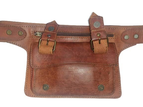 Hecho a mano – Großhandel Bauchtasche – Damen – Bauchtasche aus Kuhleder mit zwei Schnallen5