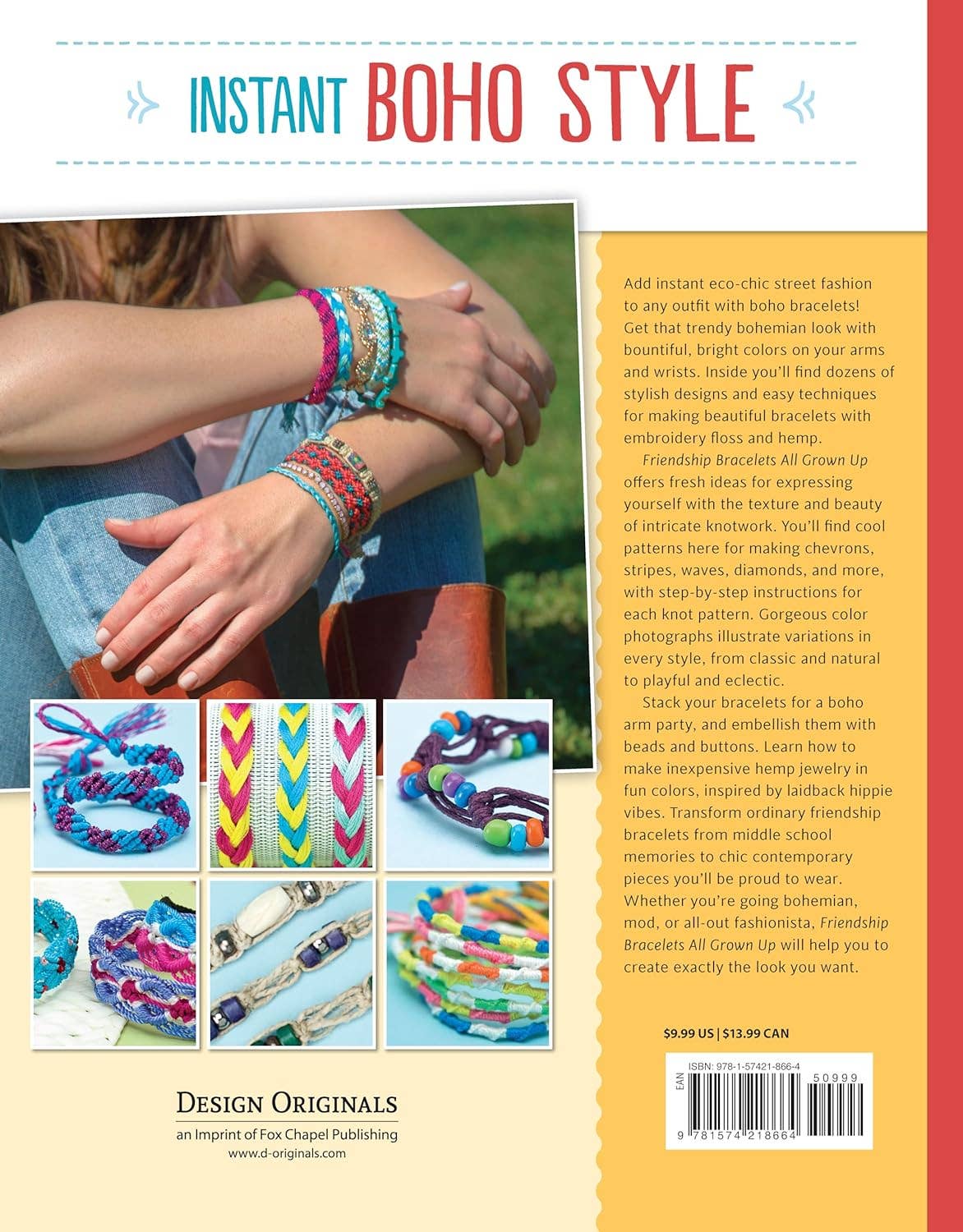 Fox Chapel Publishing - Wholesale Crafts, Hobbies & DIY - Friendship Bracelets All Grown Up-Hemp, Floss, & Boho Design1