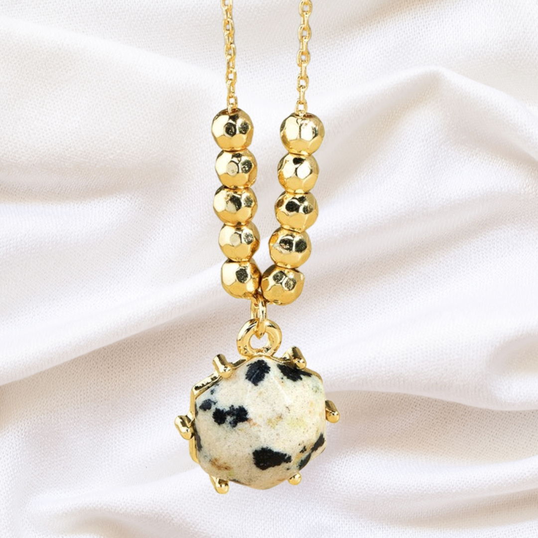 Velarosa Studio LLC - Wholesale Pendant/Charm Necklace - Hexagon Natural Stone Pendant Necklace0